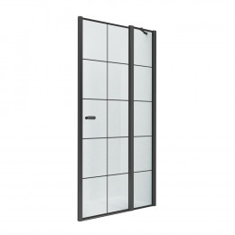 Дверь в нишу NEW TRENDY NEW SOLEO BLACK одинарная R 90x195 D-0293A черный