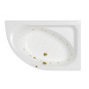 Ванна WHITECROSS Aquarella 170x110 правая NANO золото