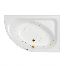 Ванна WHITECROSS Aquarella 170x110 правая NANO золото