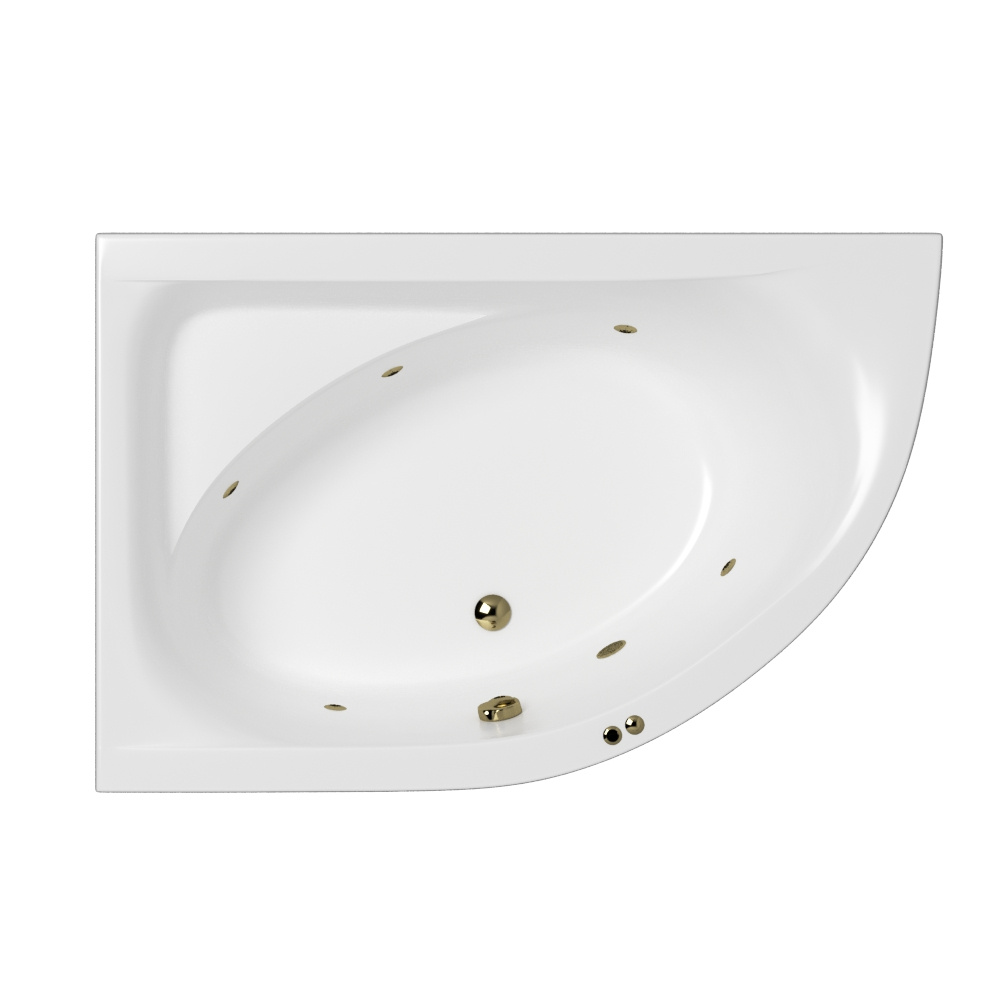 Ванна WHITECROSS Aquarella 170x110 левая SOFT бронза