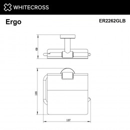 Держатель туалетной бумаги WHITECROSS Ergo ER2262GLB брашированное золото