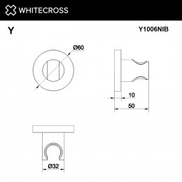 Кронштейн точечный WHITECROSS Y1006NIB брашированный никель