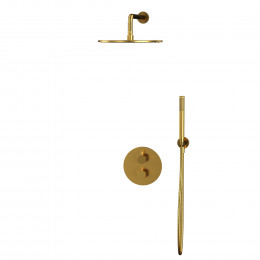 Термостатическая душевая система скрытого монтажа WHITECROSS Y YSET08GLB брашированное золото