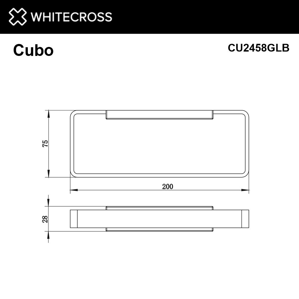 Полотенцедержатель WHITECROSS Cubo CU2458GLB брашированное золото