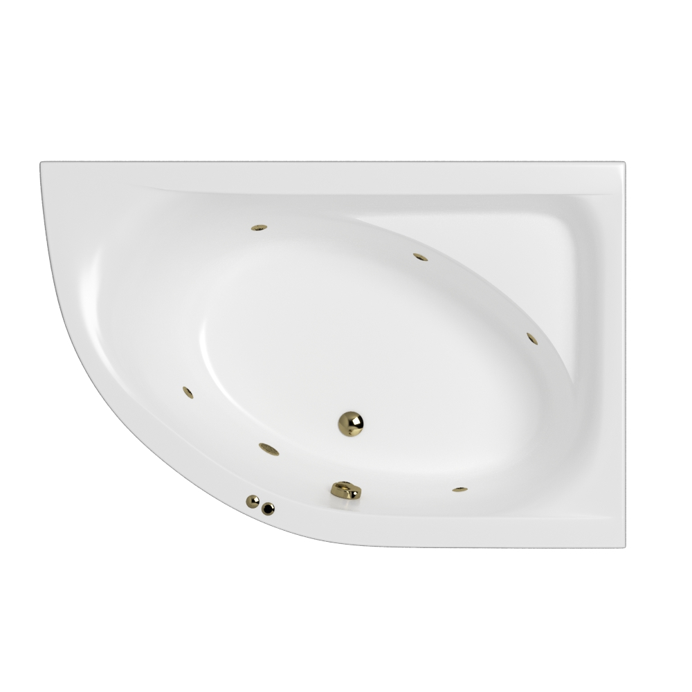 Ванна WHITECROSS Aquarella 170x110 правая SOFT бронза