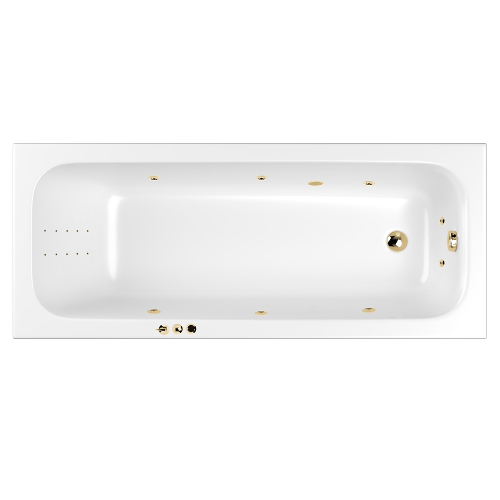 Ванна WHITECROSS Vibe 170x70 SMART NANO золото