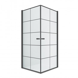 Душевое ограждение NEW TRENDY NEW SOLEO BLACK 90x90x195 D-0285A/D-0285A черный