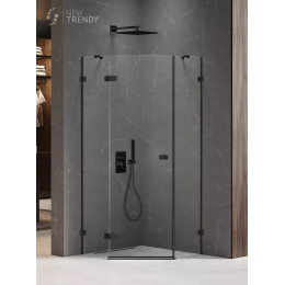 Душевое ограждение NEW TRENDY AVEXA BLACK L 80x80x200 EXK-3873 черный