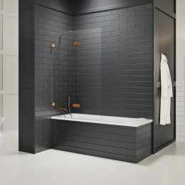 Шторка для ванны NEW TRENDY AVEXA COPPER BRUSHED 110x150 EXK-3810 L брашированная медь