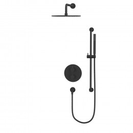 Термостатическая душевая система скрытого монтажа WHITECROSS Y YSET09BL черный мат