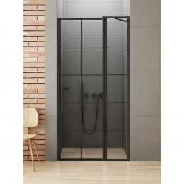 Дверь в нишу NEW TRENDY NEW SOLEO BLACK одинарная R 90x195 D-0293A черный