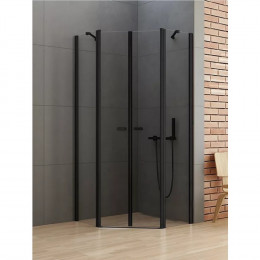 Душевое ограждение NEW TRENDY NEW SOLEO BLACK 80x80x195 K-0616 черный