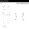 Душевой гарнитур на штанге WHITECROSS SET51MICROGLB брашированное золото