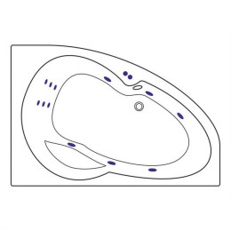 Ванна EXCELLENT Newa 160x95 правая LINE бронза