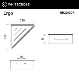 Полка для душа угловая WHITECROSS Ergo ER2282CR хром