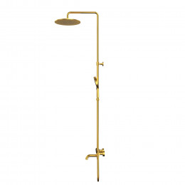 Термостатическая система для ванны наружного монтажа, брашированное золото, WHITECROSS Y Y1234TOPGLB 