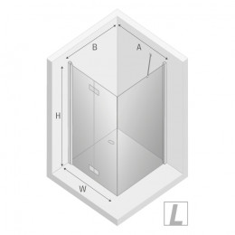Душевое ограждение NEW TRENDY NEW SOLEO COPPER BRUSHED L 80x90x195 K-2035 брашированная медь