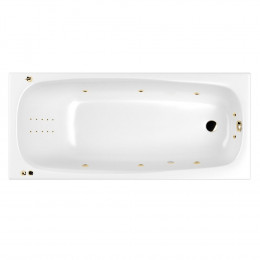 Ванна WHITECROSS Layla Slim 170x75 SMART NANO золото