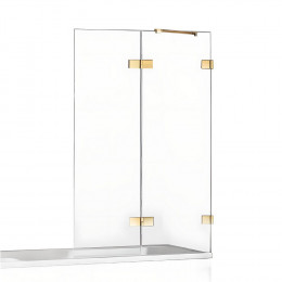 Шторка для ванны NEW TRENDY AVEXA GOLD BRUSHED 120x150 EXK-2015 R брашированное золото