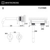 Смеситель для умывальника скрытого монтажа WHITECROSS Y Y1215NIB брашированный никель