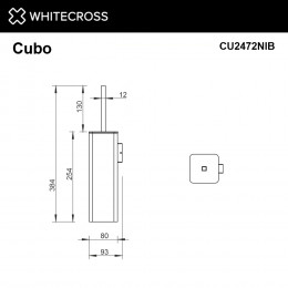 Ершик подвесной WHITECROSS Cubo CU2472NIB брашированный никель