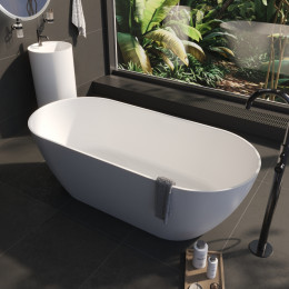 Ванна WHITECROSS Tawna 180x80 БЕЗ ПЕРЕЛИВА белый мат иск. камень