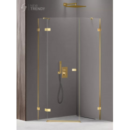 Душевое ограждение NEW TRENDY AVEXA GOLD SHINE L 100x80x200 EXK-3849 золото