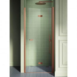 Дверь в нишу NEW TRENDY NEW SOLEO COPPER BRUSHED R 120x195 D-0508A брашированная медь