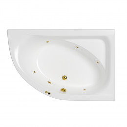 Ванна WHITECROSS Aquarella 170x110 правая SOFT золото