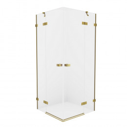 Душевое ограждение NEW TRENDY AVEXA GOLD BRUSHED 100x100x200 EXK-1786 брашированное золото