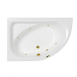 Ванна WHITECROSS Aquarella 170x110 левая SOFT золото