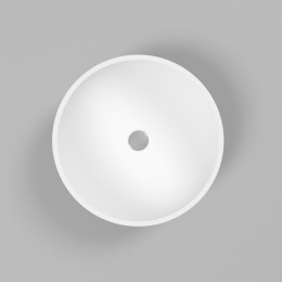 Умывальник WHITECROSS Cornelian D=43 белый мат иск. камень