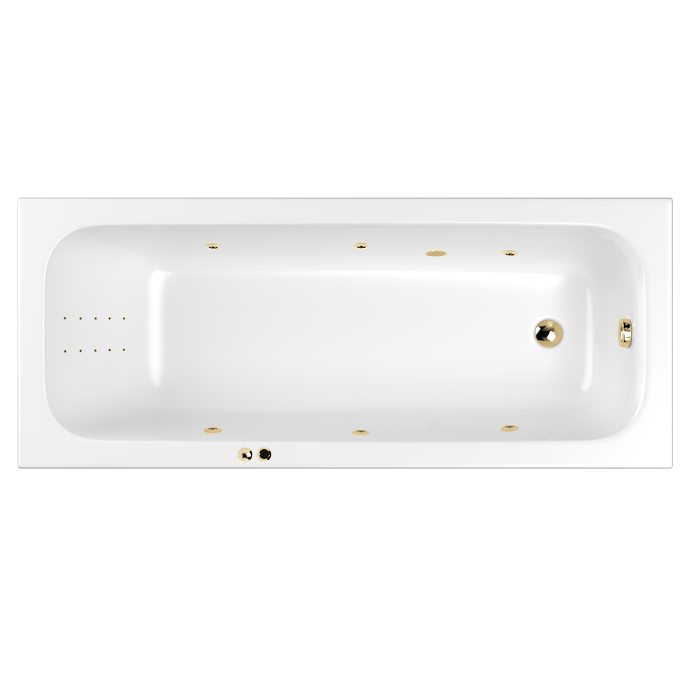 Ванна WHITECROSS Vibe 180x75 LINE NANO золото