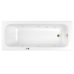 Ванна WHITECROSS Vibe 180x75 LINE NANO золото