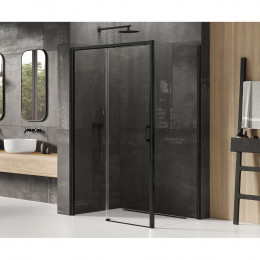 Душевое ограждение NEW TRENDY PRIME BLACK L 120x100x200 D-0320A/D-0130B черный