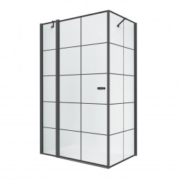 Душевое ограждение NEW TRENDY NEW SOLEO BLACK L 90x90x195 K-0579 черный