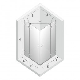 Душевое ограждение NEW TRENDY AVEXA GOLD BRUSHED 100x100x200 EXK-1786 брашированное золото