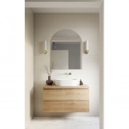 Умывальник WHITECROSS Emerald 55x37 белый мат иск. камень