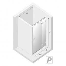 Дверь в нишу NEW TRENDY AVEXA 140x200 EXK-1454 хром