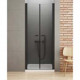 Дверь в нишу NEW TRENDY NEW SOLEO BLACK двойные двери 120x195 D-0218A черный