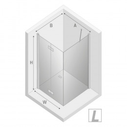 Душевое ограждение NEW TRENDY NEW SOLEO складные двери L 70x100x195 D-0147A/D-0089B хром
