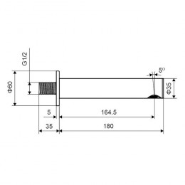 Излив настенный EXCELLENT Pi AREX.1225BL черный мат