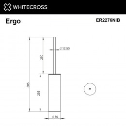 Ершик напольный WHITECROSS Ergo ER2276NIB брашированный никель