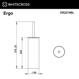 Ершик напольный WHITECROSS Ergo ER2274BL черный мат