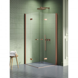 Душевое ограждение NEW TRENDY NEW SOLEO COPPER BRUSHED 80x80x195 K-2080 брашированная медь