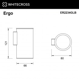 Стакан подвесной WHITECROSS Ergo ER2234GLB брашированное золото