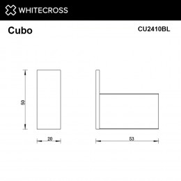 Крючок WHITECROSS Cubo CU2410BL черный мат