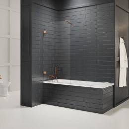 Шторка для ванны NEW TRENDY AVEXA COPPER BRUSHED 50x150 EXK-3802-WP брашированная медь