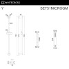 Душевой гарнитур на штанге WHITECROSS SET51MICROGM оружейная сталь