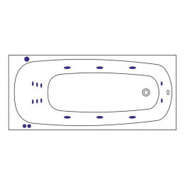 Ванна WHITECROSS Layla 180x80 SMART золото